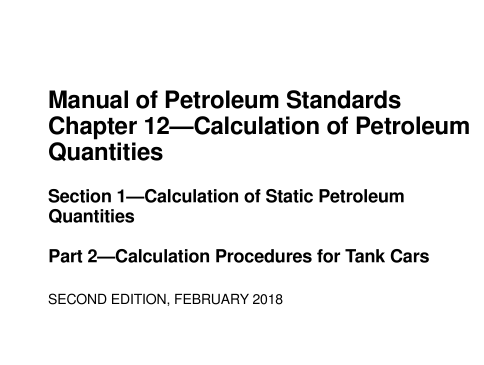 API MPMS CHAPTER 12.1.2-2018