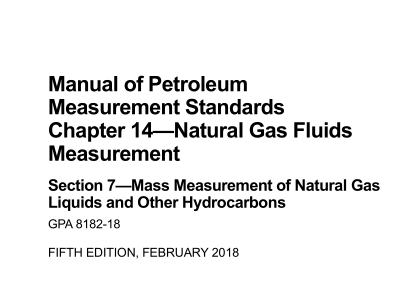 API MPMS Ch.14.7:2018