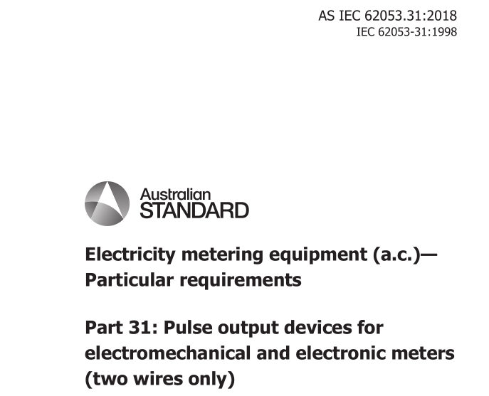 AS IEC 62053.31:2018