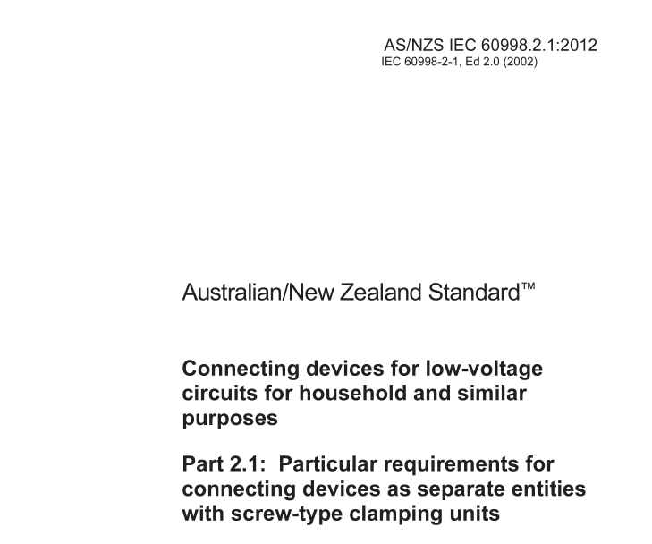 AS/NZS IEC 60998.2.1:2012