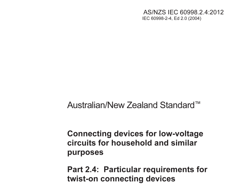 AS/NZS IEC 60998.2.4:2012