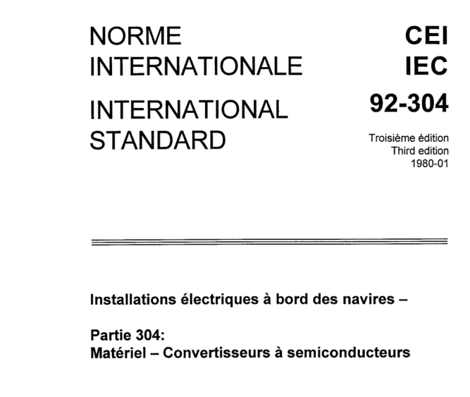 BS IEC 60092-304:2022