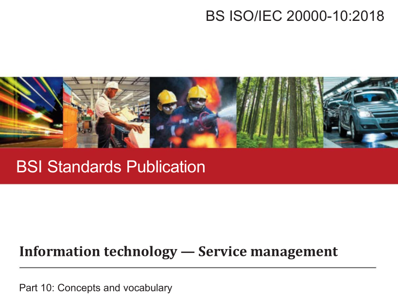 BS ISO/IEC 20000-10:2018