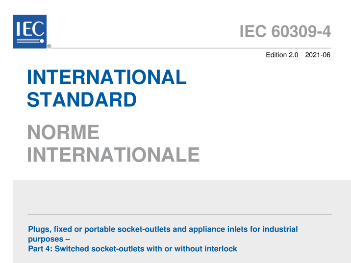 EN IEC 60309-4:2022 pdf download