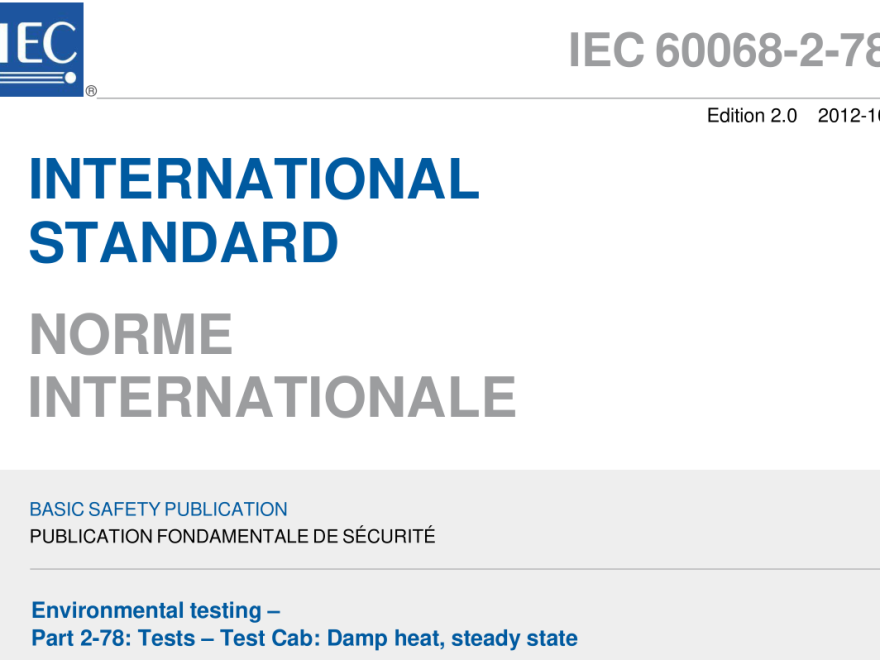IEC 60068-2-78:2012