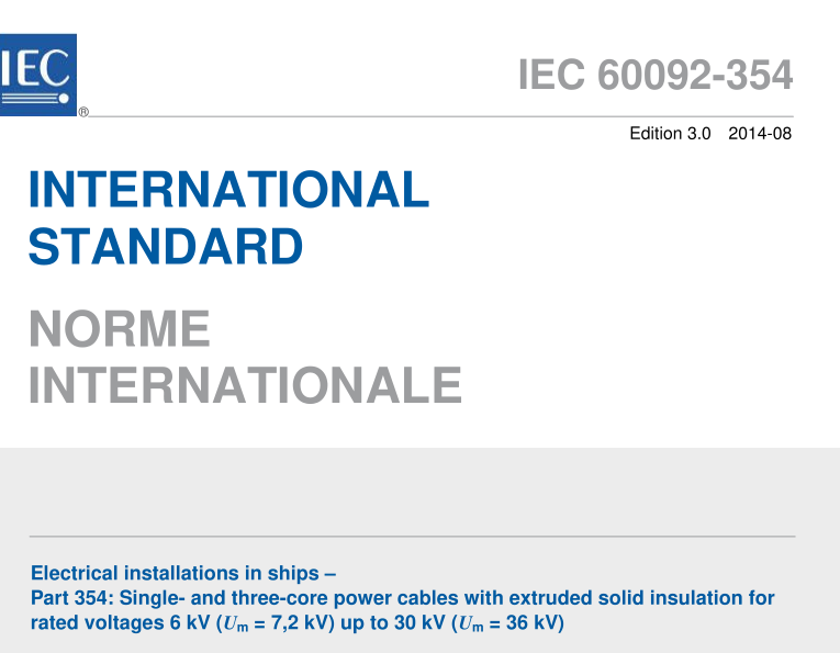 IEC 60092-354:2014