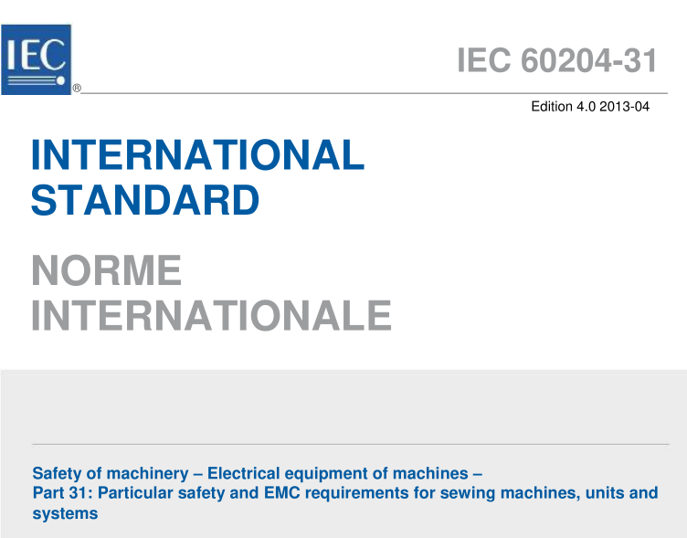 IEC 60204-31:2013