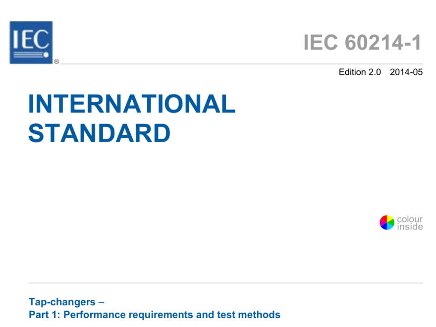 IEC 60214-1:2014