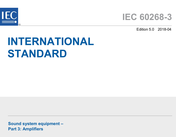 IEC 60268-3:2018