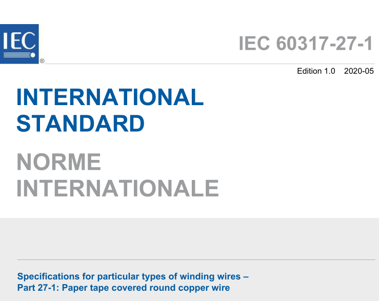 IEC 60317-27-1:2020 pdf download