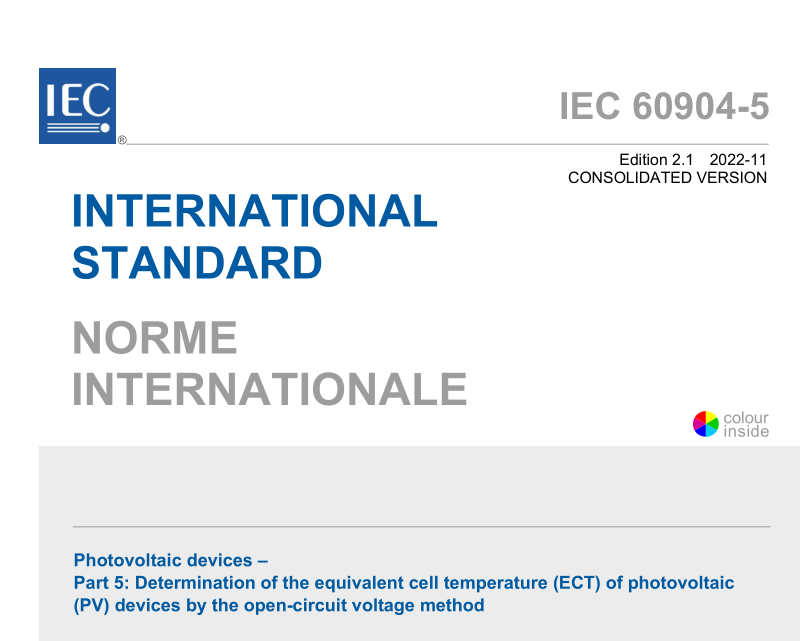 IEC 60904-5:2022 pdf download