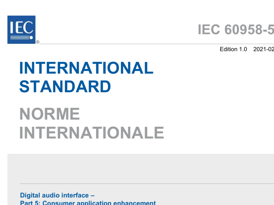 IEC 60958-5:2021 pdf download