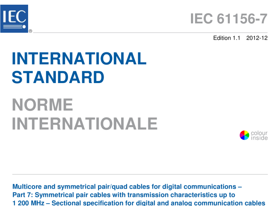 IEC 61156-7:2012