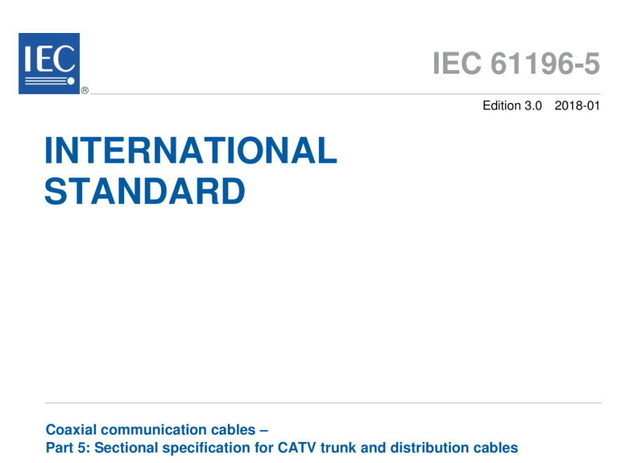 IEC 61196-5-2018