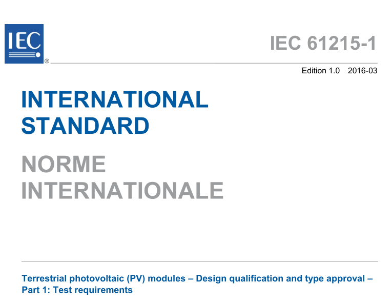 IEC 61215-1:2016