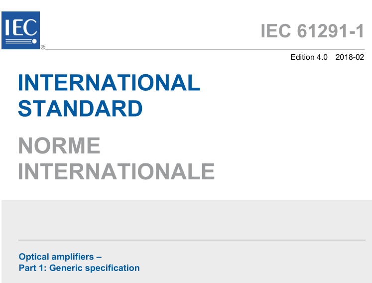 IEC 61291-1:2018