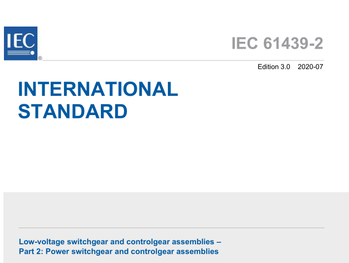 IEC 61439-2:2020 pdf download