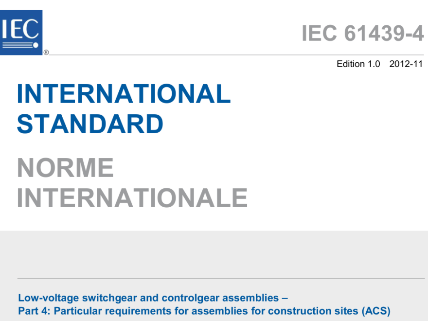 IEC 61439-4:2012