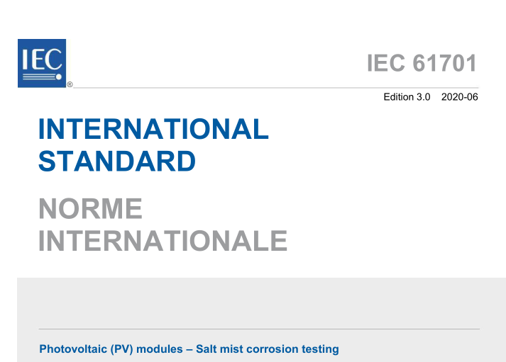 IEC 61701:2020 pdf download