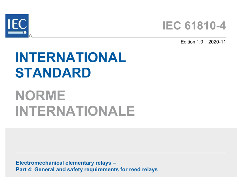 IEC 61810-4:2020 pdf download