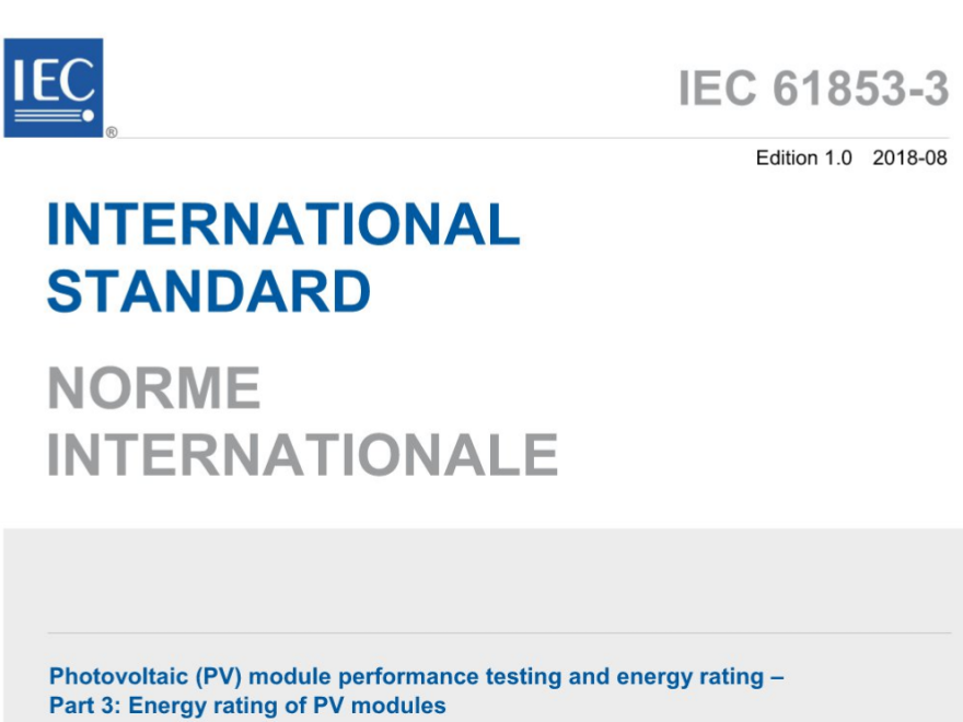 IEC 61853-3:2018