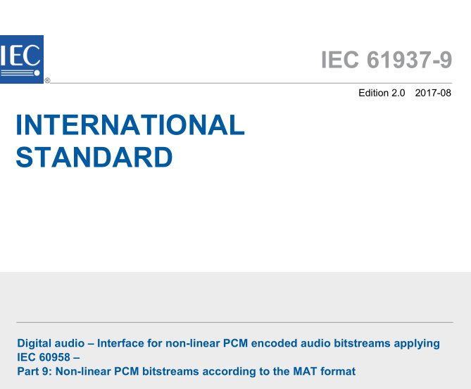 IEC 61937-9:2017