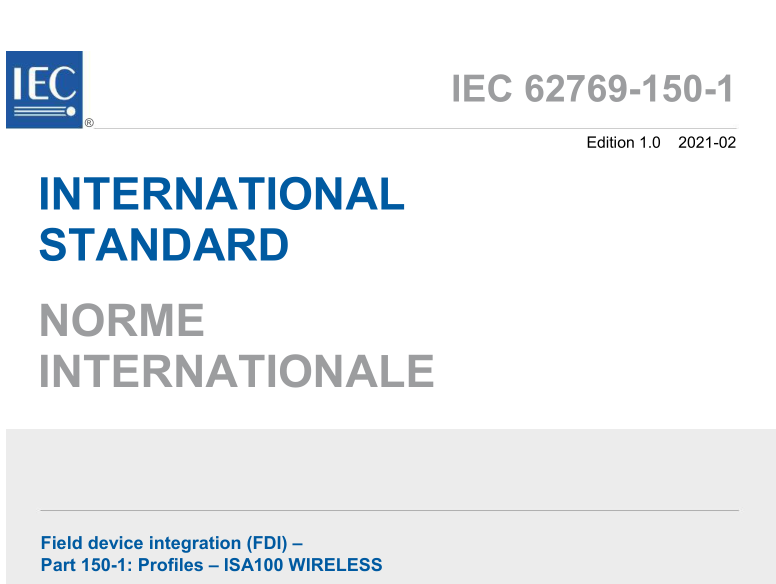 IEC 62769-150-1:2021 pdf download