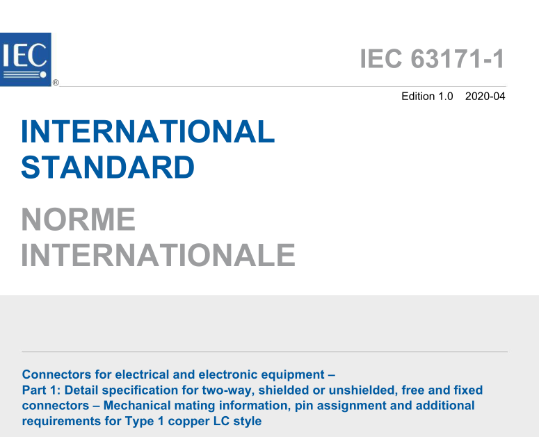 IEC 63171-1:2020 pdf download