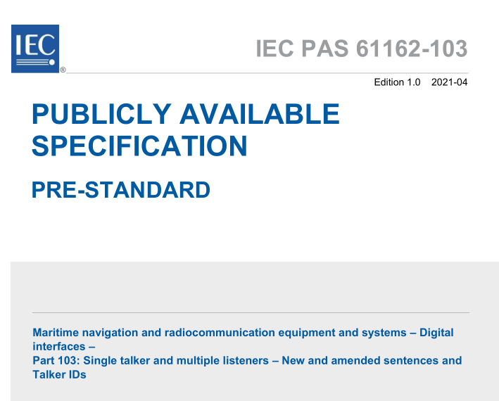 IEC PAS 61162-103:2021 pdf download