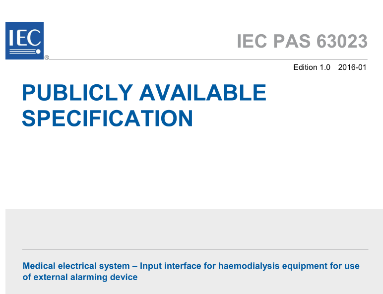 IEC PAS 63023:2016