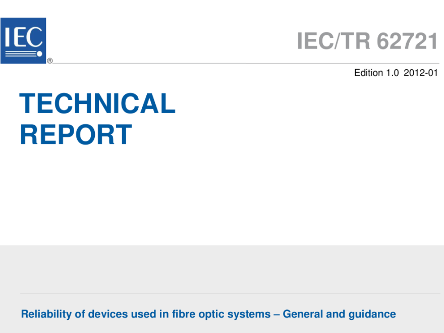 IEC/TR 62721:2012