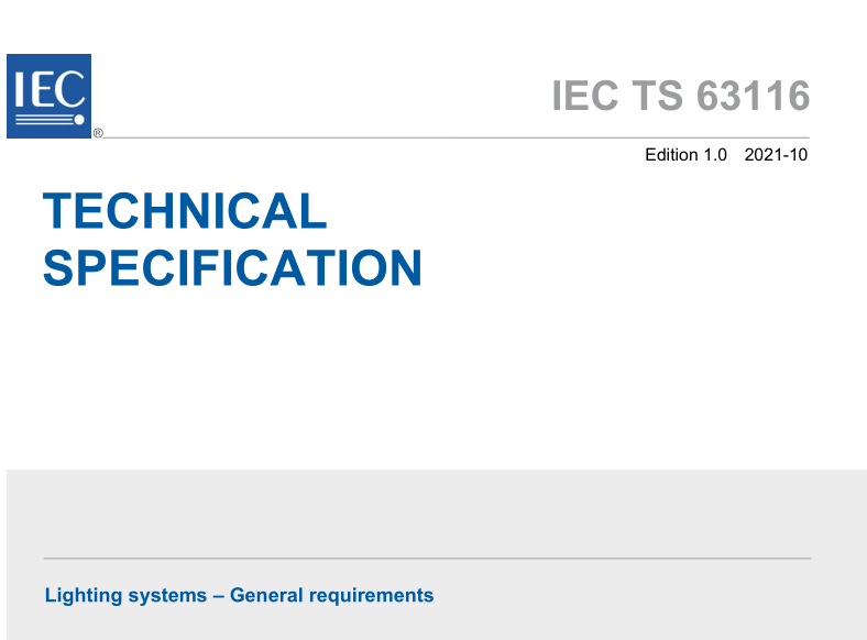 IEC TS 63116:2021