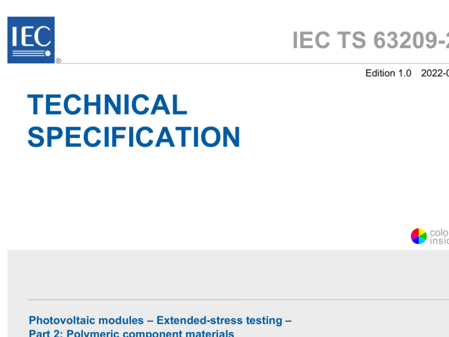 IEC TS 63209:2022 pdf download