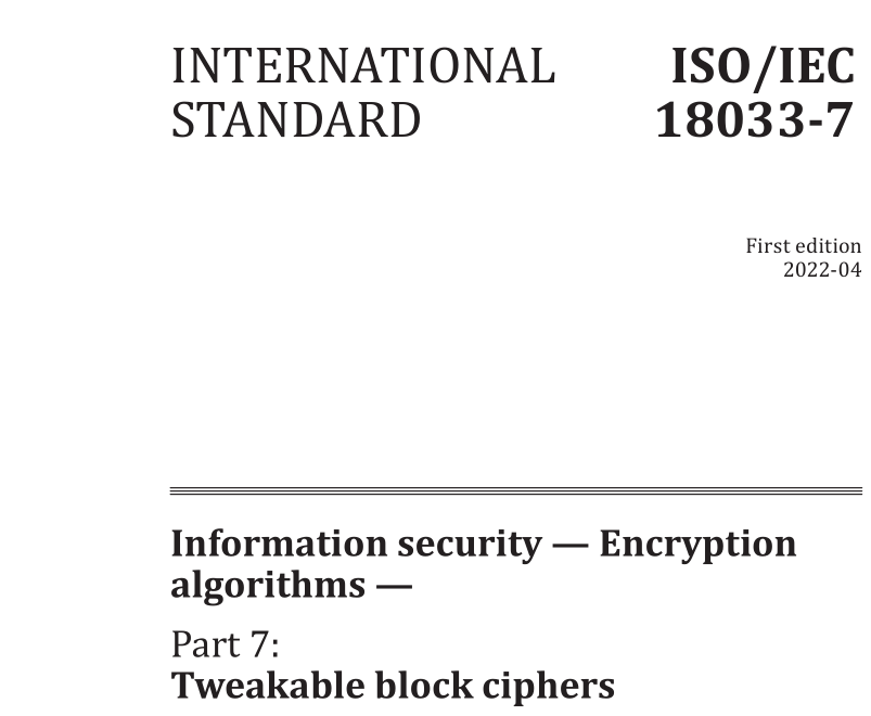 ISO IEC 18033-7:2022 pdf download