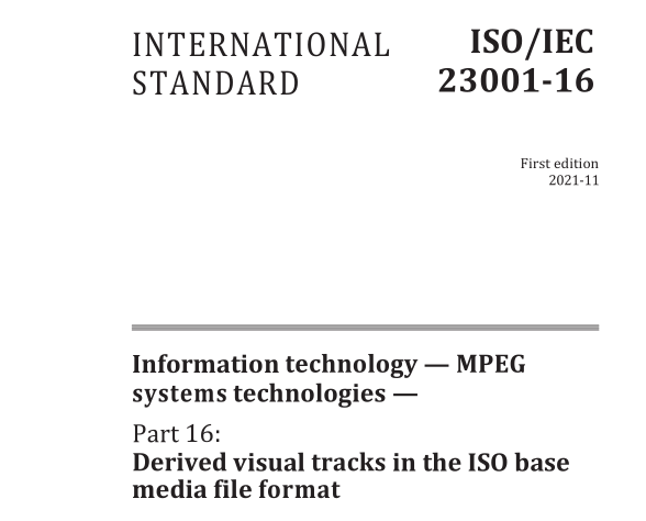 ISO/IEC 23001-16:2021