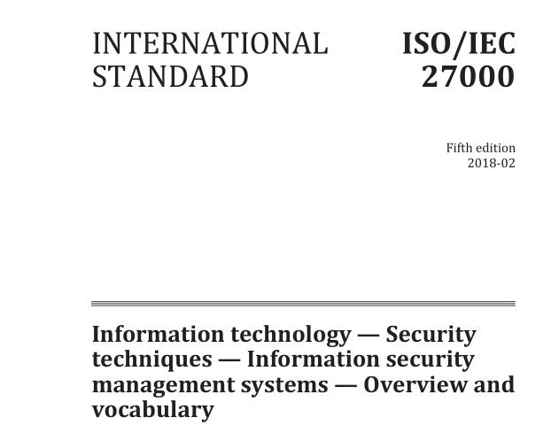 ISO IEC 27000:2018