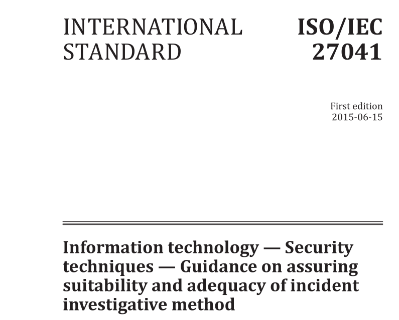 ISO/IEC 27041:2015
