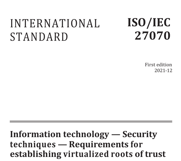 ISO/IEC 27070:2021