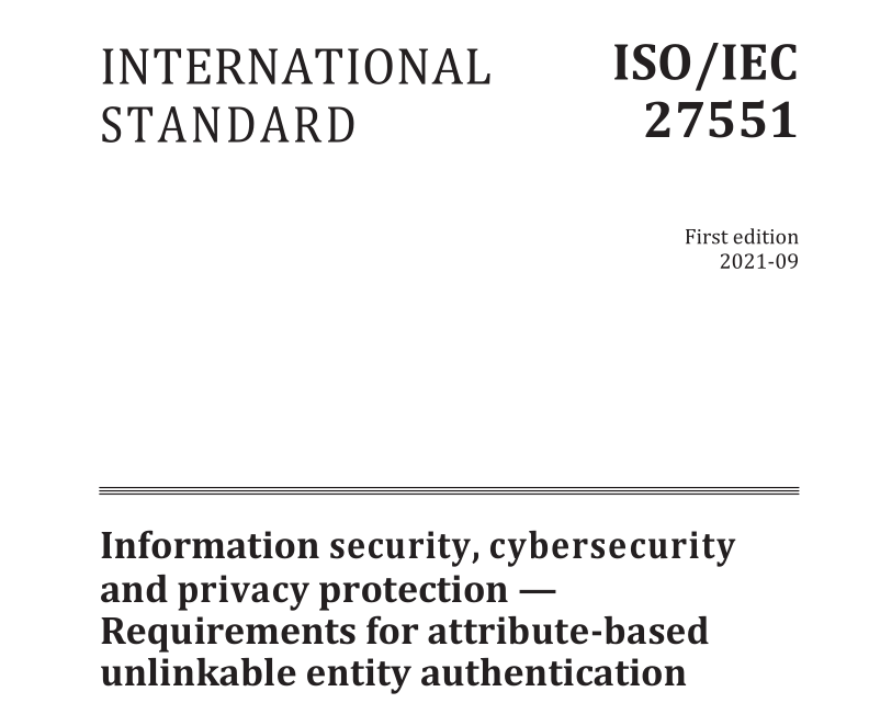 ISO IEC 27551:2021
