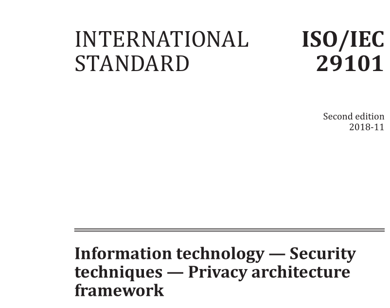 ISO IEC 29101:2018