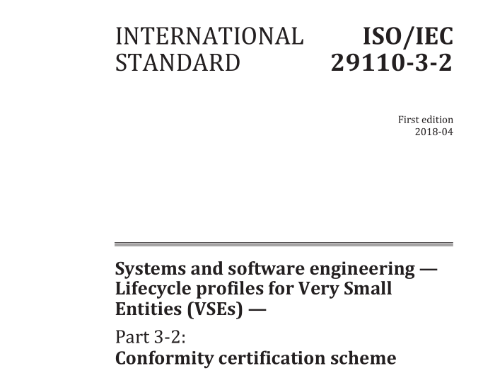 ISO IEC 29110-3-2:2018