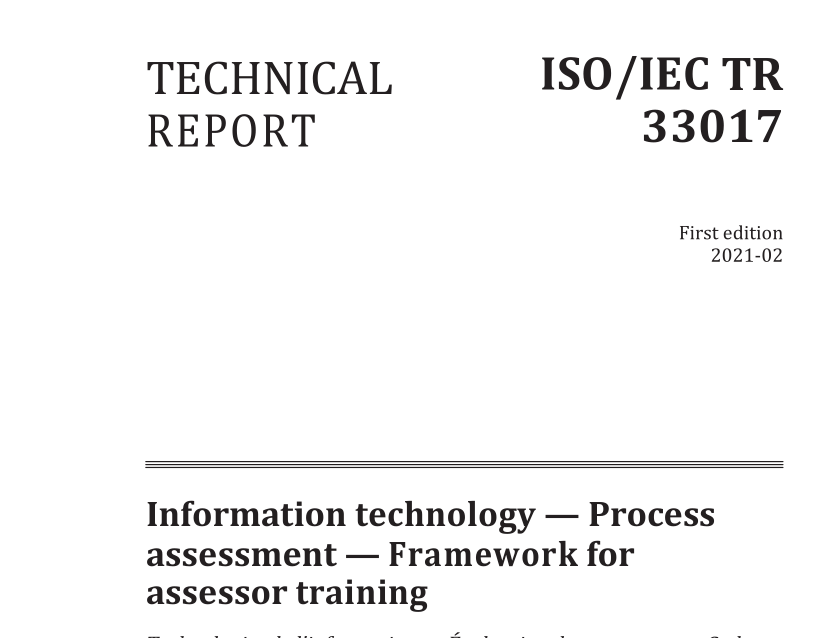 ISO/IEC TR 33017:2021