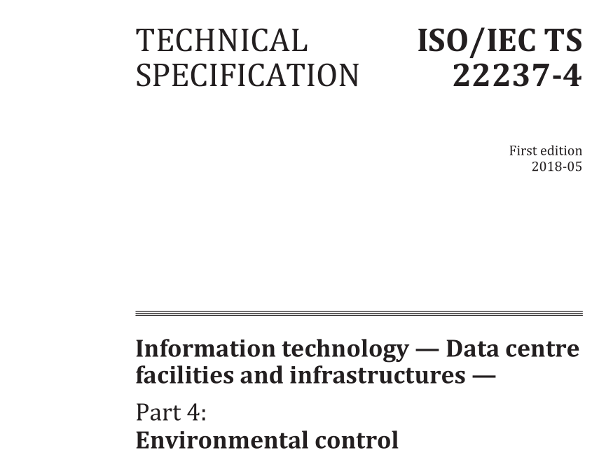 ISO IEC TS 22237-4:2018