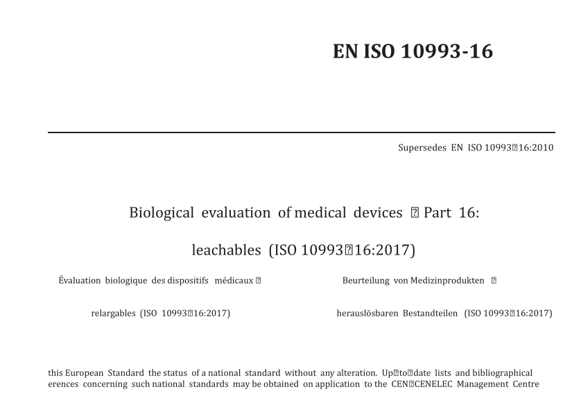 EN ISO 10993-16:2017